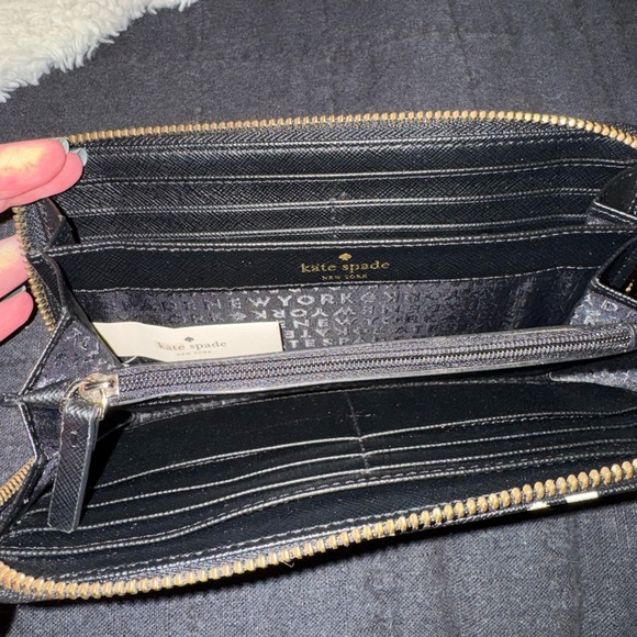 Kate Spade Black and White Dot Purse with Matching Wallet - Picture 7 of 8